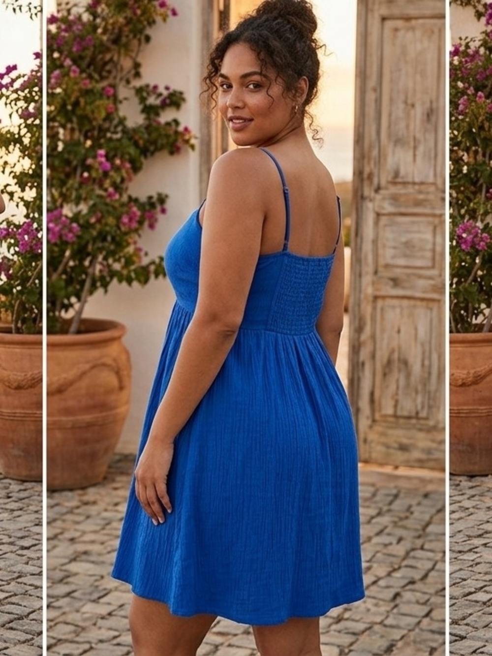 Torrid Blue Smocked Bodice Sundress - Women
